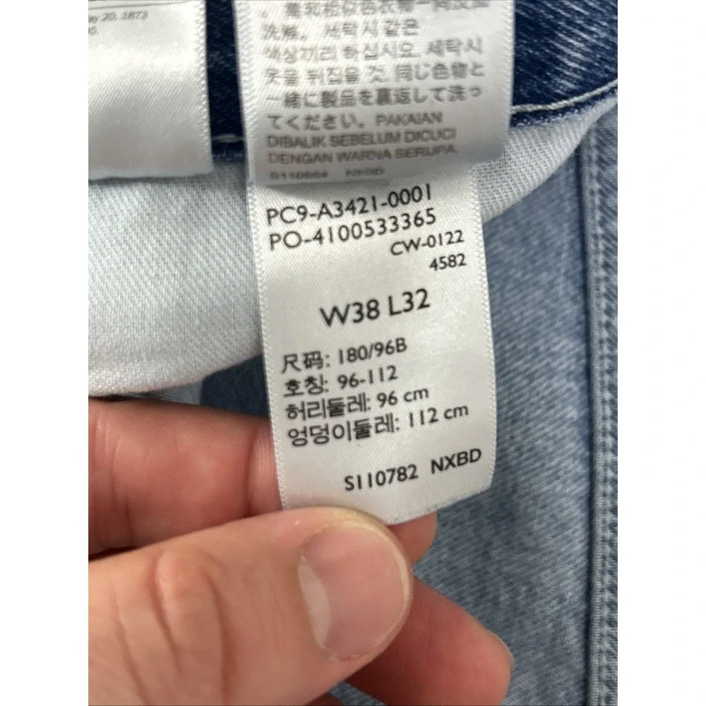 Levis SilverTab Loose Jeans Mens 38x32 Light Blue Denim Baggy Tapered 90's Style